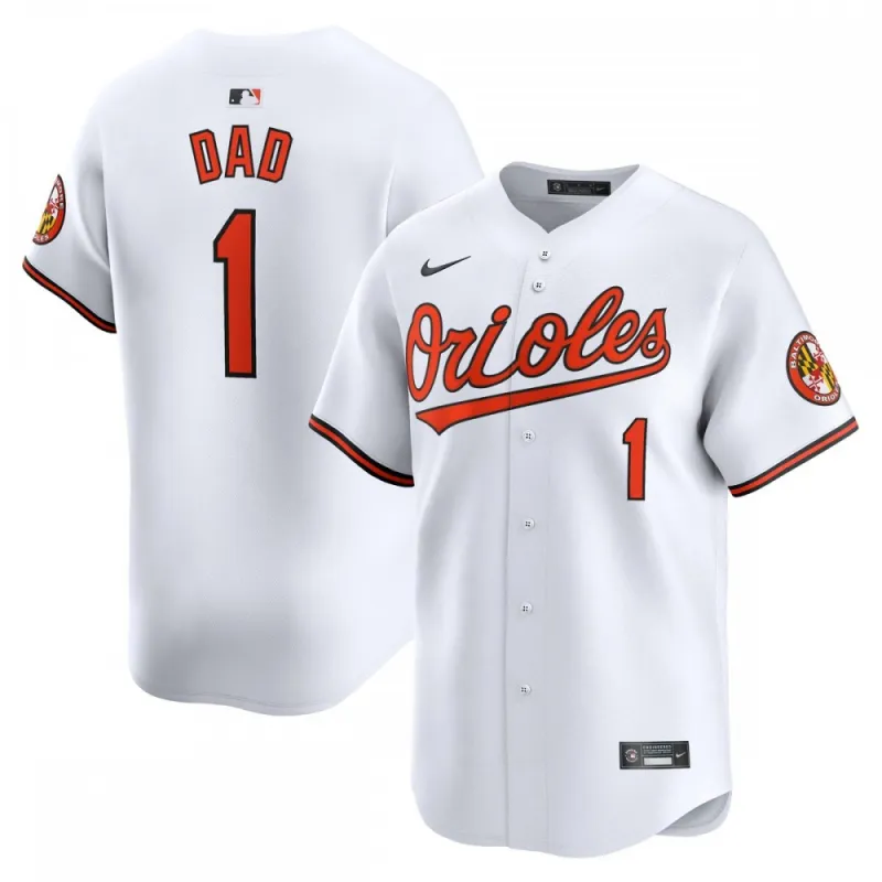 Baltimore Orioles Nike #1 Dad Home Limited Jersey – White