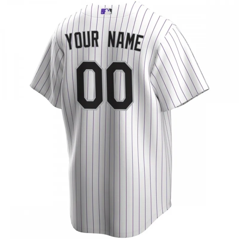 Colorado Rockies Nike Home Replica Custom Jersey – White