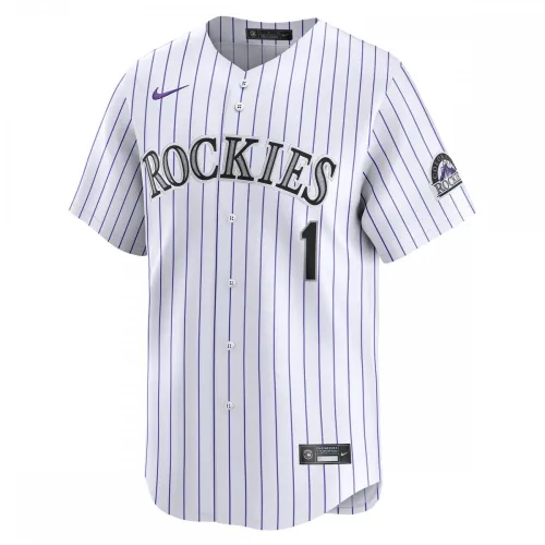 Colorado Rockies Nike #1 Dad Home Limited Jersey – White