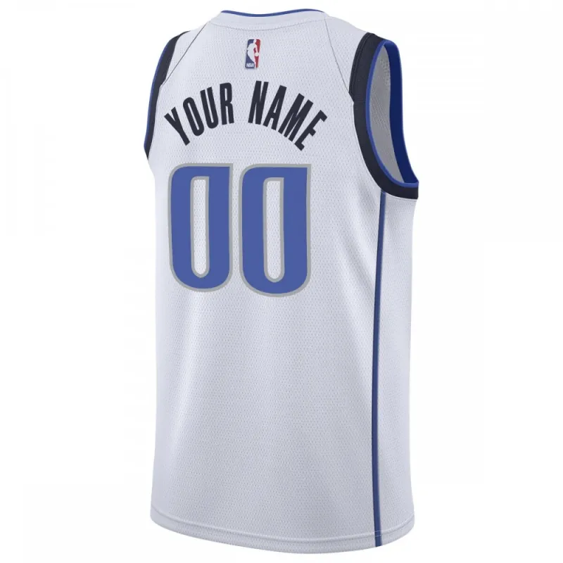 Dallas Mavericks Custom Heren Swingman Jersey Wit – Association Edition