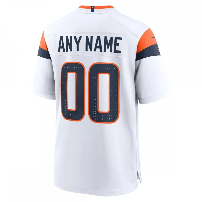 Denver Broncos Nike Custom Game Jersey – White