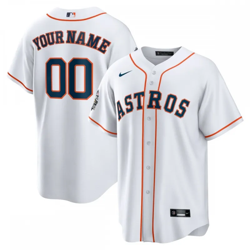 Houston Astros Nike 2022 World Series Home Custom Replica Jersey – White