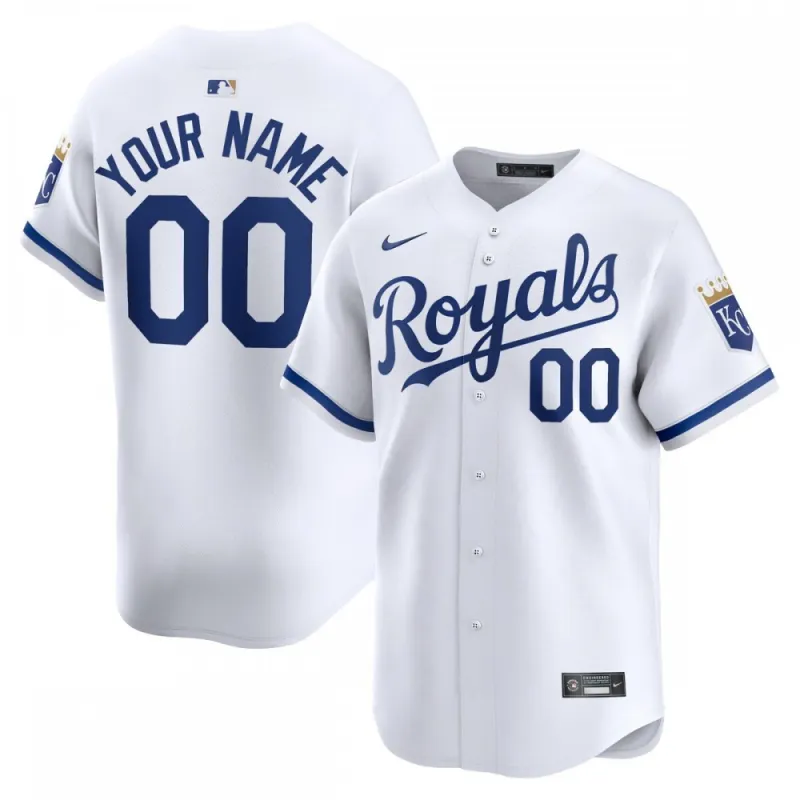 Kansas City Royals Nike Home Limited Custom Jersey - Wit