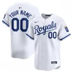 Kansas City Royals Nike Gelimiteerde Thuisshirt - Wit Kansas City Royals Nike Home Limited Custom Jersey - Wit