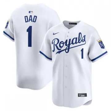 Kansas City Royals Nike #1 Dad Home Limited Jersey - Branco