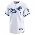 Kansas City Royals Nike #1 Dad Home Limited Jersey – White