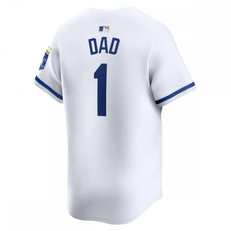 Kansas City Royals Nike #1 Dad Home Limited Jersey – White
