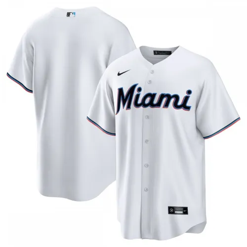 Maglia replica Nike da casa dei Miami Marlins - Bianca