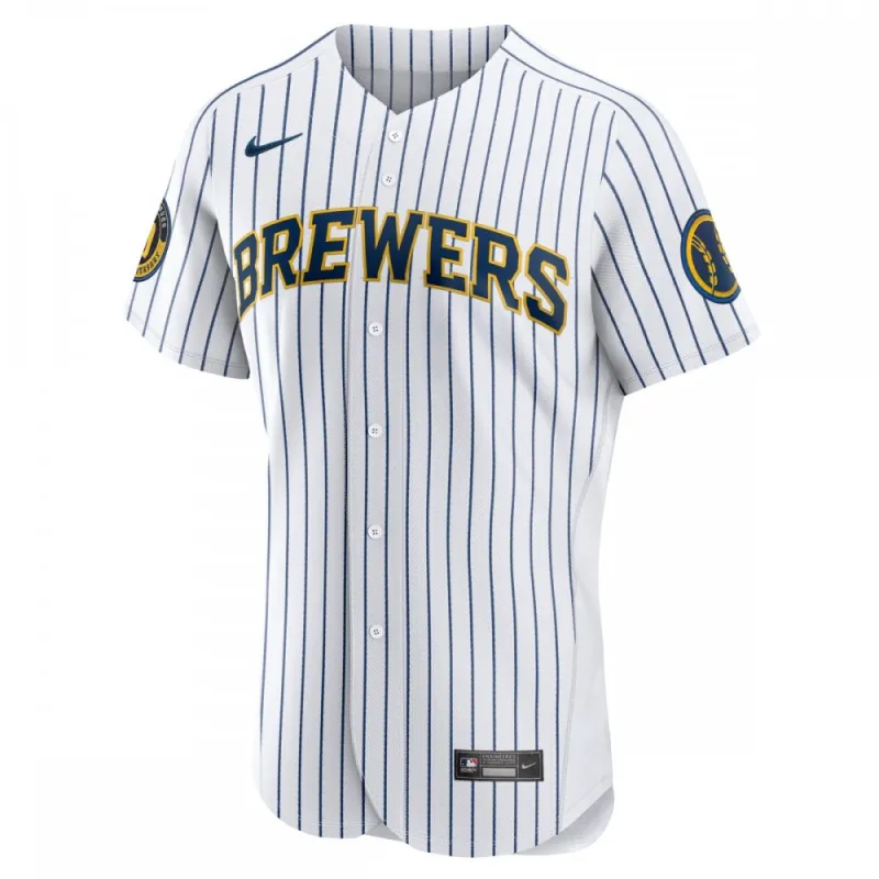 Milwaukee Brewers Nike Alternate Authentic Team Jersey – White