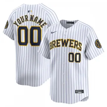 Milwaukee Brewers Nike Alternate Limited Custom Jersey – White