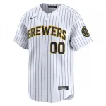 Milwaukee Brewers Nike Alternate Limited Custom Jersey – White
