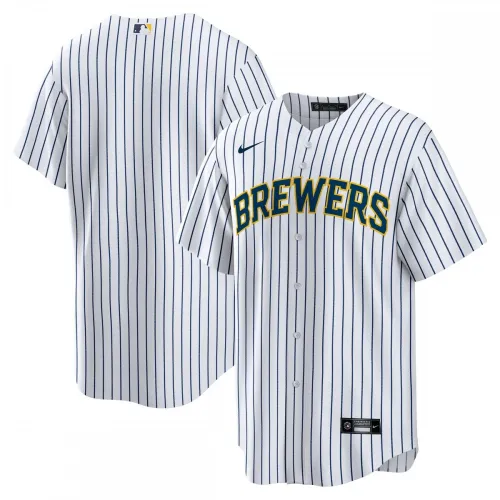 Camisola de equipa réplica da casa dos Milwaukee Brewers Nike - Branco