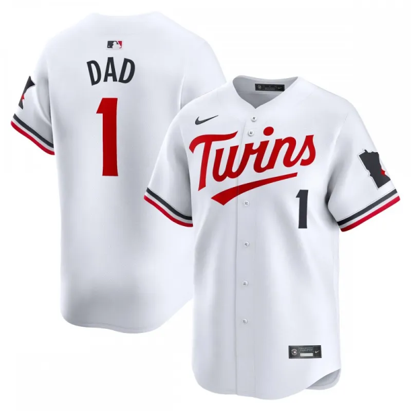 Minnesota Twins Nike #1 Dad Home Limited Jersey – White
