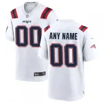Maglia da gioco personalizzata dei New England Patriots Nike - Bianco.