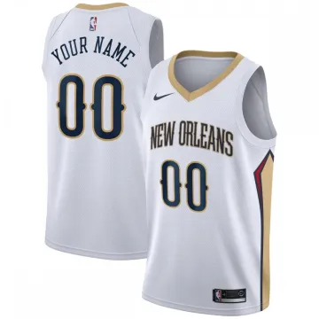 New Orleans Pelicans Swingman Custom Men's Jersey White - Association Edition