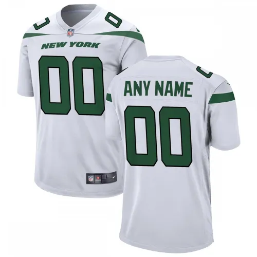 New York Jets Nike Custom Game Jersey - Blanc