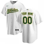 Camiseta personalizada de réplica para casa de los Oakland Athletics de Nike - Blanca Oakland Athletics Nike Home Replica Custom Jersey – White