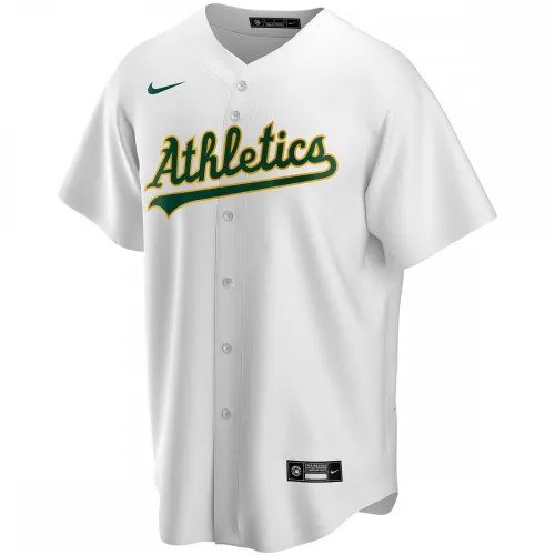 Camiseta personalizada de réplica para casa de los Oakland Athletics de Nike – Blanca