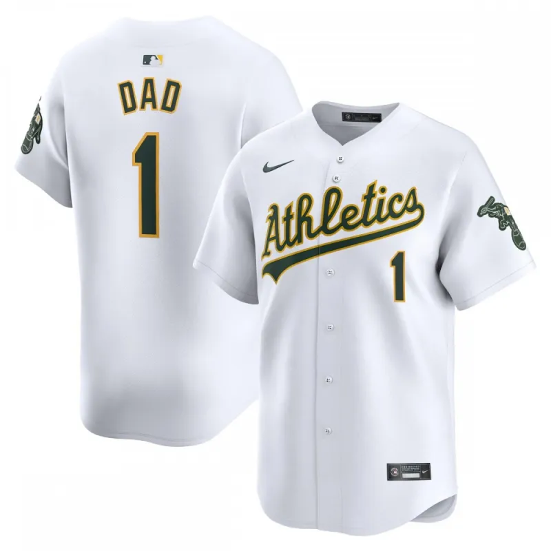 Oakland Athletics Nike #1 Dad Home Limited Jersey - Wit