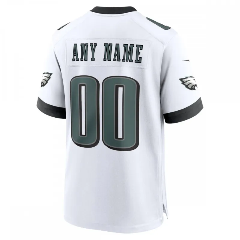 Camisola de jogo personalizada Nike dos Philadelphia Eagles - Branco