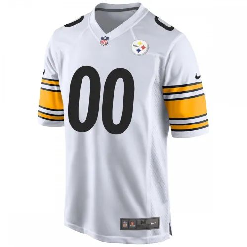 Men’s Nike White Pittsburgh Steelers Away Custom Game Jersey