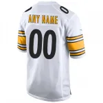Camisola de jogo personalizada Nike White Pittsburgh Steelers Away para homem