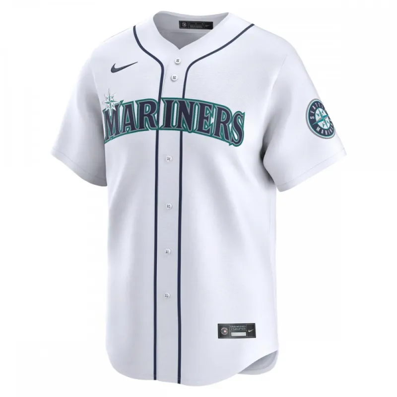 Seattle Mariners Nike Home Limited Custom Jersey – White