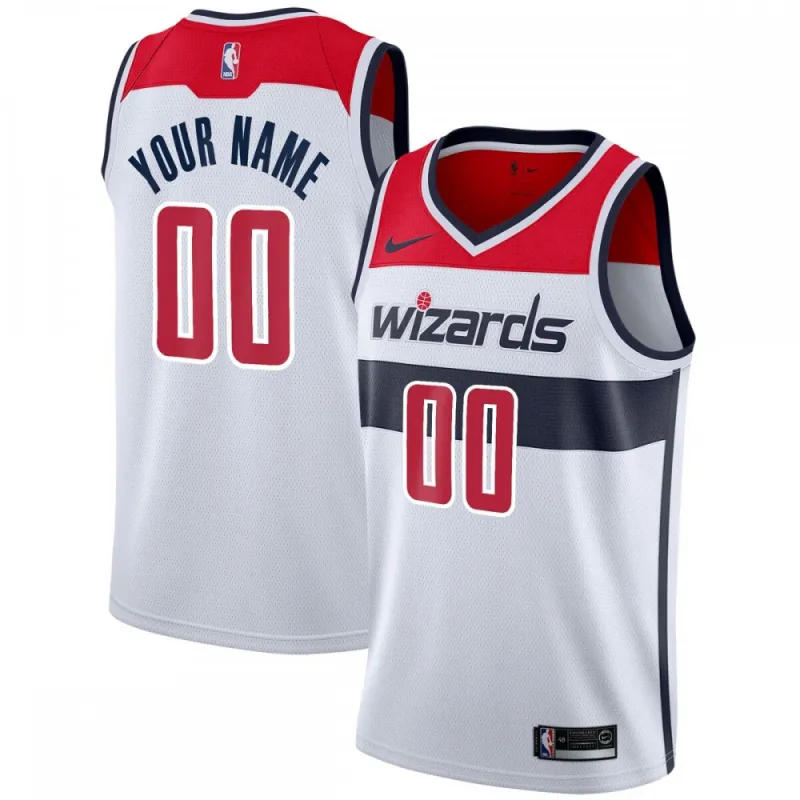 Washington Wizards Swingman Custom Heren Jersey - Associatie Editie - Wit