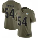 Zach Thomas Miami Dolphins 2022 Salute To Service Retired Player Limited Jersey – Olive