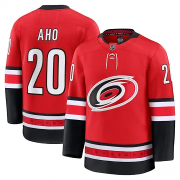 Men's Carolina Hurricanes Sebastian Aho Red Alternate Premium Jersey
