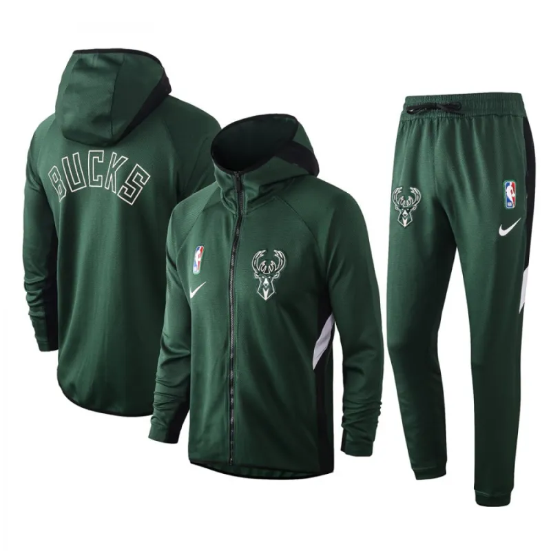 Milwaukee Bucks 2019/20 Showtime Full-Zip Therma Flex Performance Herren Hoodie