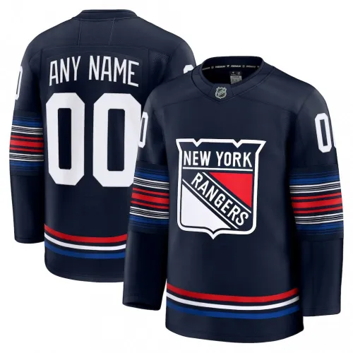 Men's New York Rangers Navy Alternate Premium Custom Jersey