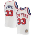 Patrick Ewing New York Knicks Branco 1985-86 Hardwood Classics Camisola Swingman para Homem