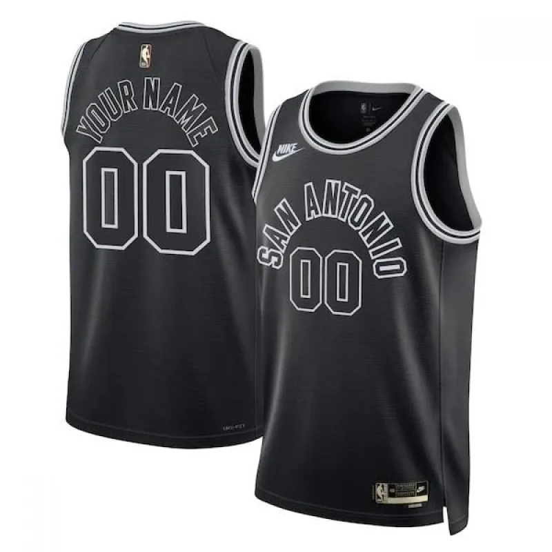 San Antonio Spurs Nike Unisex 2022/23 Custom Swingman Jersey – Classic Edition – Black