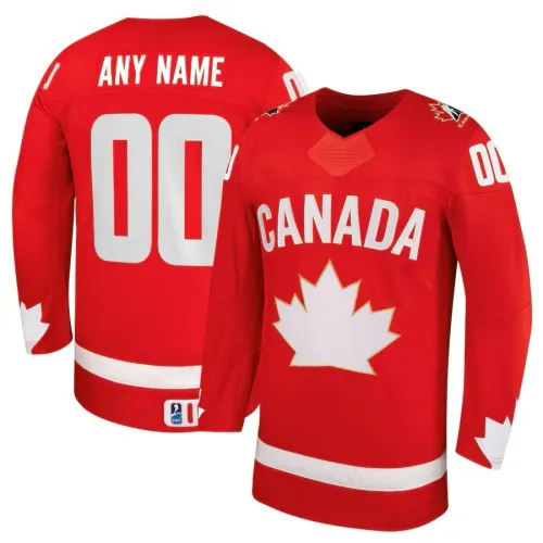 Camisola vermelha unisexo Hockey Canada Alternate Replica Personalizada