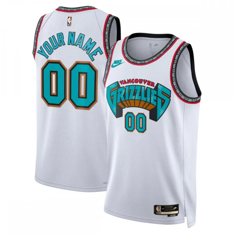 Camisa personalizada Swingman unissexo para adulto dos Memphis Grizzlies da Nike – Edição Clássica – Branca
