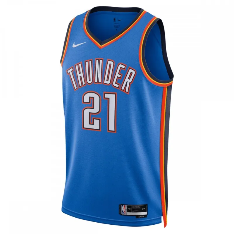 Camisola de jogador Swingman Unissexo Aaron Wiggins dos Oklahoma City Thunder - Edição Ícone - Azul