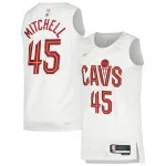 Maglia unisex Swingman dei Cleveland Cavaliers di Donovan Mitchell – Edizione Association – Bianca