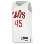 Maglia unisex Swingman dei Cleveland Cavaliers di Donovan Mitchell – Edizione Association – Bianca