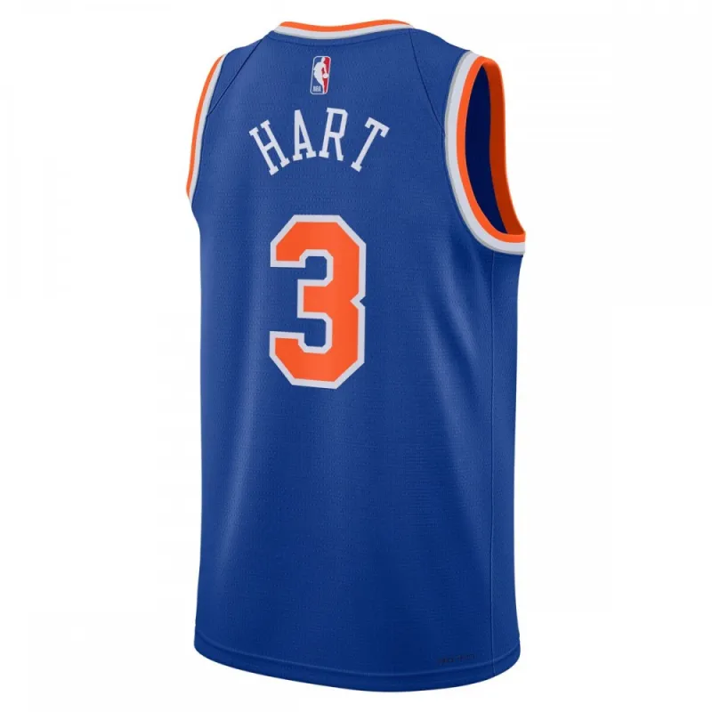 Camiseta unisex Swingman de Josh Hart de los New York Knicks – Edición Icono – Azul