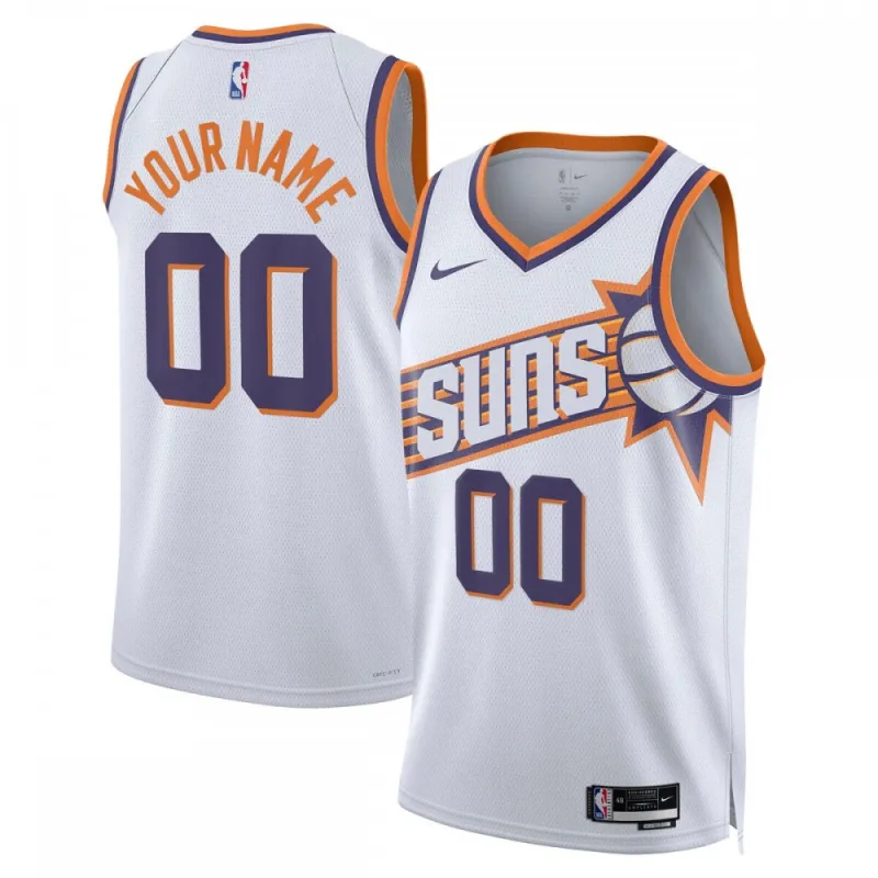 Maglia da ginnastica unisex Phoenix Suns Swingman personalizzata – Bianca – Edizione Association
