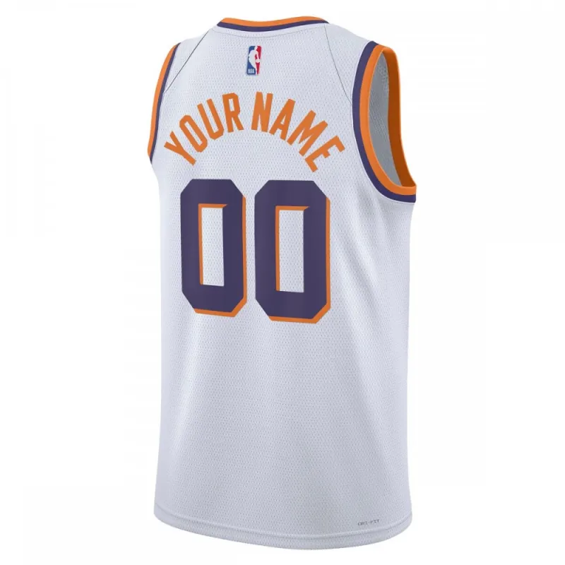 Maglia da ginnastica unisex Phoenix Suns Swingman personalizzata – Bianca – Edizione Association