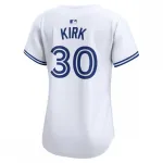 Maglia da gioco da casa in edizione limitata Nike da donna di Alejandro Kirk dei Toronto Blue Jays - Bianca