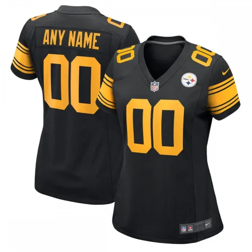 Pittsburgh Steelers Nike Women's Alternate Custom Game Jersey - Noir
