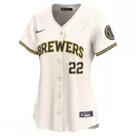 Christian Yelich Milwaukee Brewers Nike Damen Home Limited Player Jersey - Creme