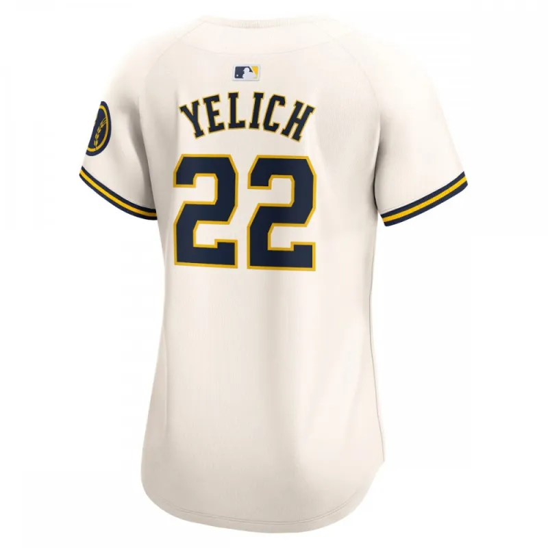 Christian Yelich Milwaukee Brewers Nike Damen Home Limited Player Jersey - Creme
