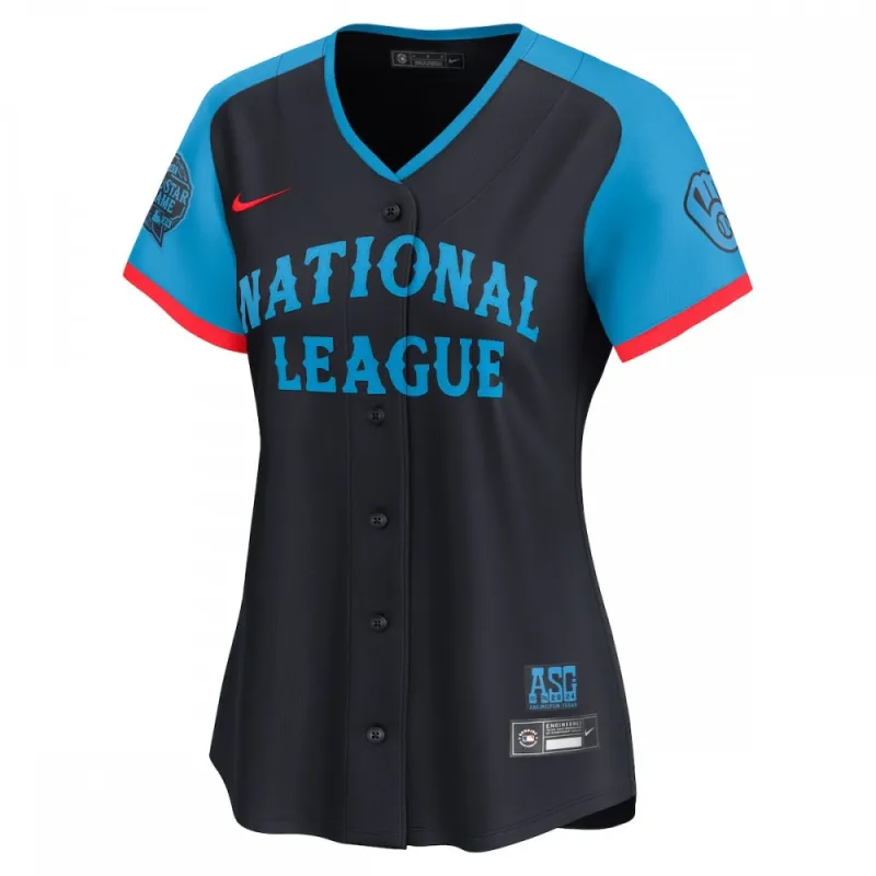 Christian Yelich National League Nike Women’s 2024 MLB All-Star Game Limited Player Jersey – Navy