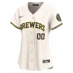 Milwaukee Brewers Nike Women’s Home Limited Custom Jersey – Cream