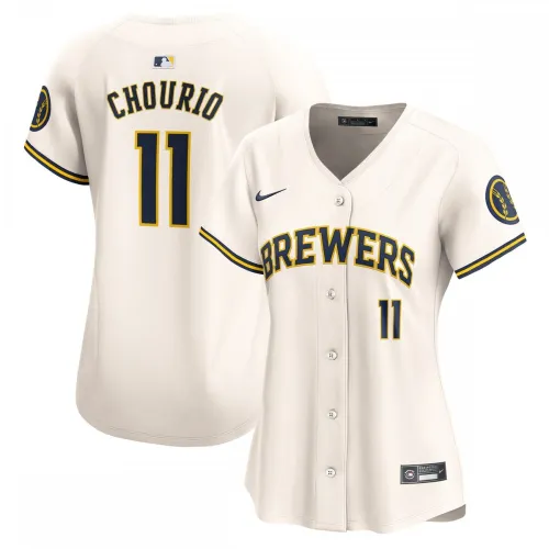 Jackson Chourio Milwaukee Brewers Nike Women's Home Limited Player Jersey - Cream