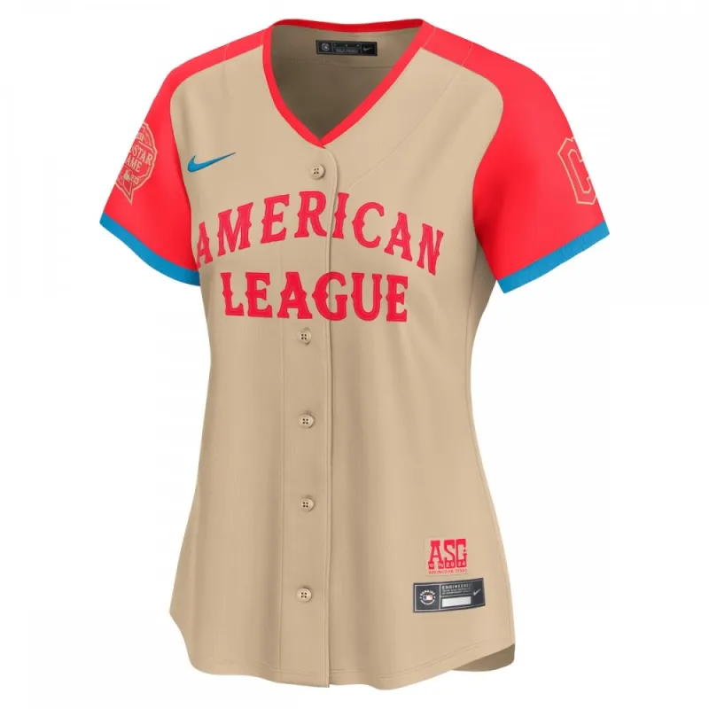 Maglia da gioco limitata da donna Nike All-Star Game 2024 di Jose Ramirez, American League - Colore crema